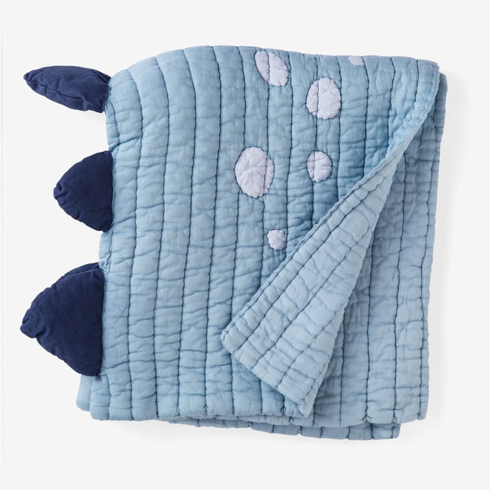 NEW Hallmark Blue Dino Spine Blanket